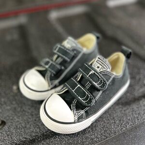 Stylish Kids Black and White Velcro Sneakers